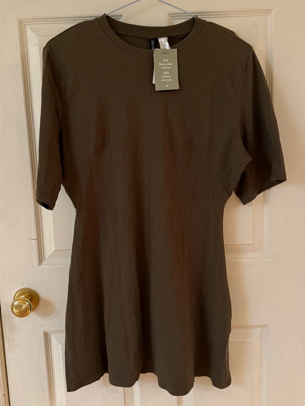 Divided Olive Green Crewneck Tee Dress